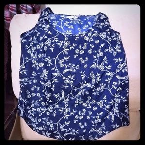 Navy floral top